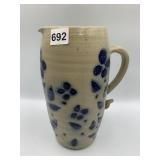 10.5" SALT GLAZE POTTERY PITCHER