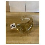 ART GLASS GOOSE PAPER WEIGHT