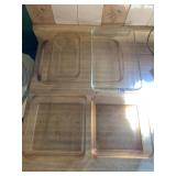 PYREX GLASS BAKING DISHES, LOAF, 2 SQUARE, 2