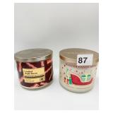 TWO BATH AND BODY WORKS CANDLES WINTER CANDY