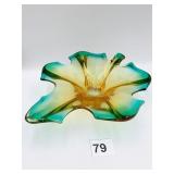 STUNNING MID- CENTURY ART GLASS BOWL NO CHIPS