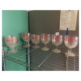 FOOTED COCA COLA, DIET COKE GLASSES