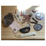 GEODES, STONE KNIFE, STONE BOWL,