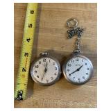WEST CLOX AND BULLS EYE POCKET WATCHES