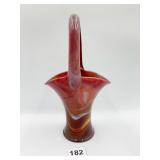 IMPERIAL SLAG GLASS BASKET GOOD CONDITION