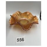 6" CARNIVAL GLASS MARIGOLD PLATE