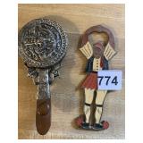 DANCING MAN BOTTLE OPENER AND ORNATE DRAGON HAND