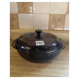 2 QT BLUE/PURPLE VISIONS COVERED CASSEROLE