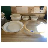 CORNING BAKING DISHES AND PIE PLATE, PYREX PIE