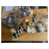 CHRISTMAS TREE CANDLE HOLDERS, PERFUME BOTTLES,