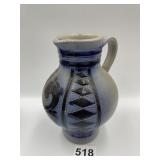 ECHT GERMANY SALT GLAZE PITCHER, 6"