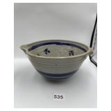 8.5 HANDLED AND SPOUTED SALT GLAZE BATTER BOWL