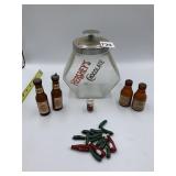 HERSHEYï¿½S GLASS CANDY JAR, BRAWN LIFESAVERS, MINI