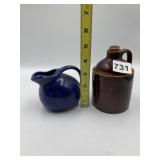 MINI BLUE BALL PITCHER AND MINI CROCK
