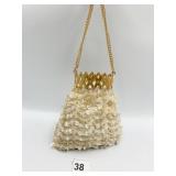 6 1/2 INCH BEADED AND SEQUINED PURSE SATIN LINING