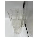 SET OF 5 CLEAR GLASSES
