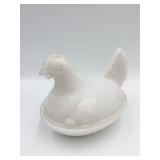 IMPERIAL NESTING HEN 5" LONG X 4" H WHITE MILK
