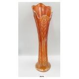 SWUNG GLASS 12.5" MARIGOLD IRIDESCENT VASE