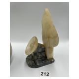 MARBLE BOOKEND WITH MAN TAKING A SIESTA