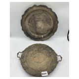 SILVER PLATE SERVING TRAYS