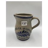 AMELIA COUNTY VIRGINIA SALT GLAZE POTTERY PITCHER