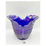 IMPERIAL GLASS COBALT BLUE VASE ORIGINAL PAPER