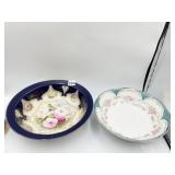 10.5" ROYAL AUSTRIA HAND PAINTED BOWL WITH CRACK