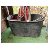 WASH TUB AS FOUND WITH FLAGS