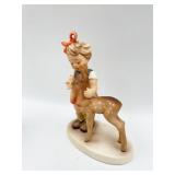 HUMMEL GIRL WITH DEER FIGURINE