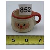 2" SMALL MINIATURE MRS. CLAUS MUG, MARKED JAPAN,
