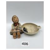 HUMMEL GIRL WITH YARN BALL ASHTRAY