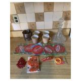 CRYSTAL DECANTER WITH STOPPER, MR. BUBBLE WAND,