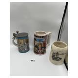 3 STEINS INCLUDING BUDWEISER AND OHIO