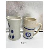 WILLIAMSBURG POTTERY TUMBLER AND MUG