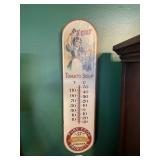 18" WOOD HEINZ WALL THERMOMETER