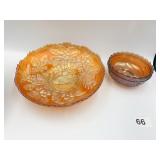 FENTON PEACOCK CARNIVAL BOWL EARLY 1900S