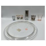 PILLAR CANDLE HOLDER AND SOUVENIR SHOT GLASSES