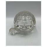 ANCHOR HOCKING TURTLE COVERED TRINKET DISH, 5"X4"