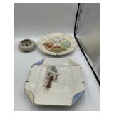 1987 CALENDAR PLATE, LOBSTER PLATE WITH CRACK AND