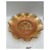 MARIGOLD CARNIVAL GLASS 9" PLATE