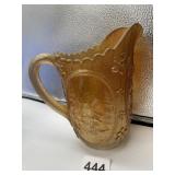 6" CARNIVAL GLASS MARIGOLD WINDMILL PITCHER