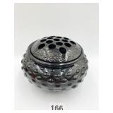 BLACK AMETHYST FLOWER RANGING BOWL WITH FLOUR