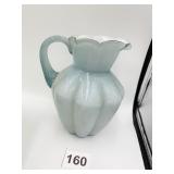 FENTON FEDERAL BLUE OVER MILK GLASS APPLIED