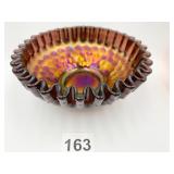 VINTAGE AMETHYST MARIGOLD COIN SPOT DOT CRIMPED