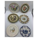 6 DECORATIVE PLATES INCLUDING LATTICE EDGE AND
