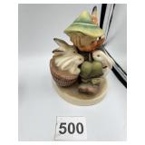 HUMMEL FIGURINE, BOY WITH RABBITS