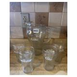 COCA COLA PITCHER AND GLASS SET