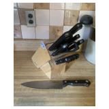 FARBER WARE KNIFE SET IN BLOCK