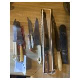 UNUSUAL VERNCO KNIFE, PORCELAIN HANDLED CHEESE