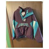 VINTAGE MIGHTY DUCKS NHL STARTER PUFFER COAT, SZ